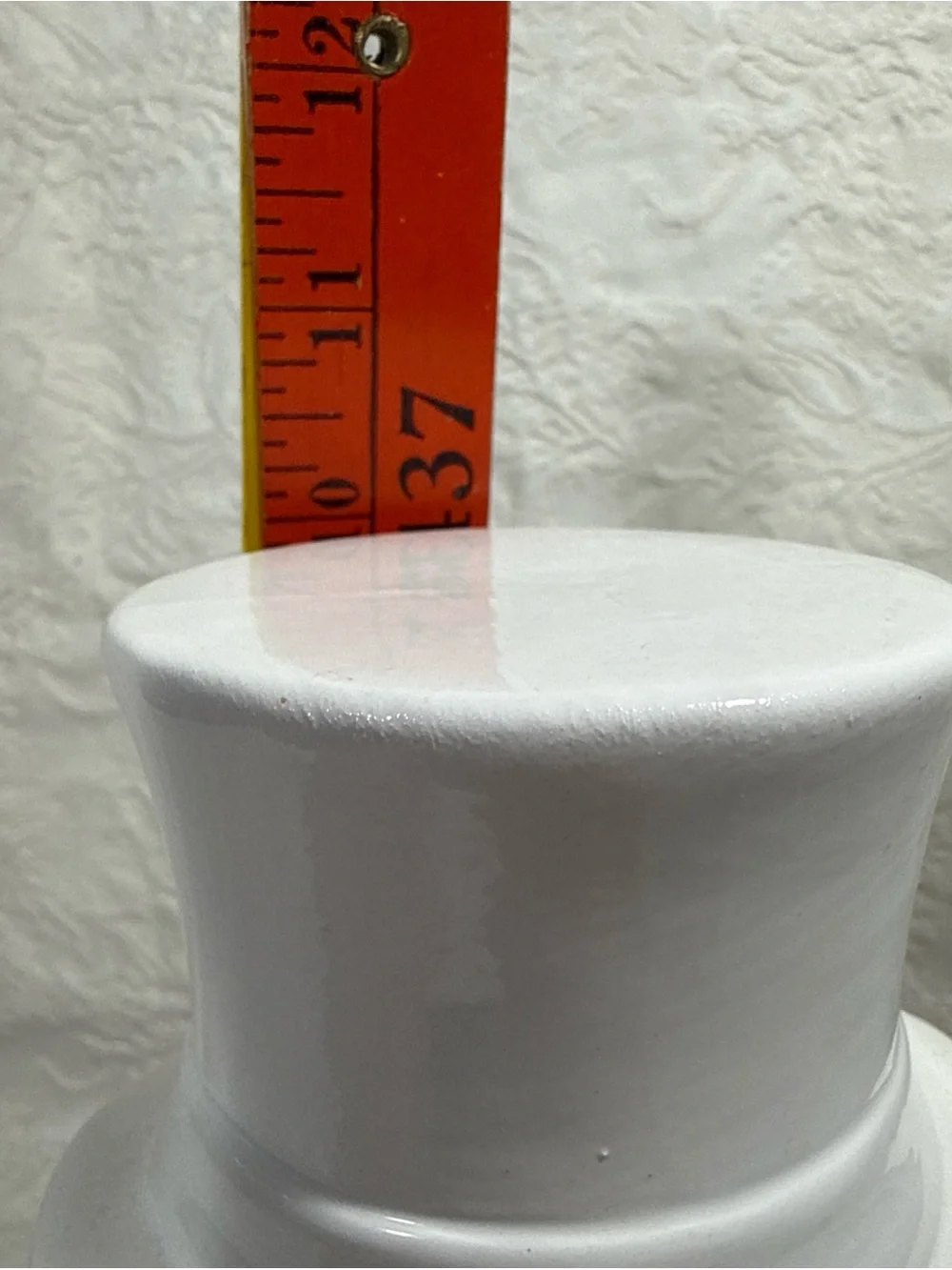 10” White Ceramic Snowman Cookie Jar with Lid Winter Christmas Holiday